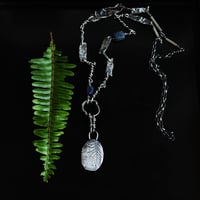Image 1 of Fern Long Silver Artisan Necklace