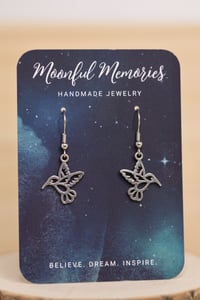 Image 3 of HUMMING BIRD Charm Earrings