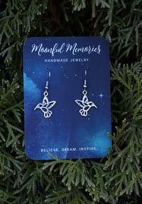 Image 4 of HUMMING BIRD Charm Earrings