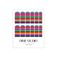 Image 2 of CINCO DE MAYO SARAPE  NAIL WRAPS 