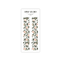 Image 3 of NUDE PINK PALM TROPICAL NAIL DECALS 