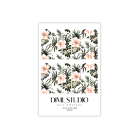 Image 4 of NUDE PINK PALM TROPICAL NAIL DECALS 