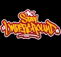 Image 2 of 5" x 2.5" STAY UNDER GROUNF HAND STYLE DIE CUT STICKER