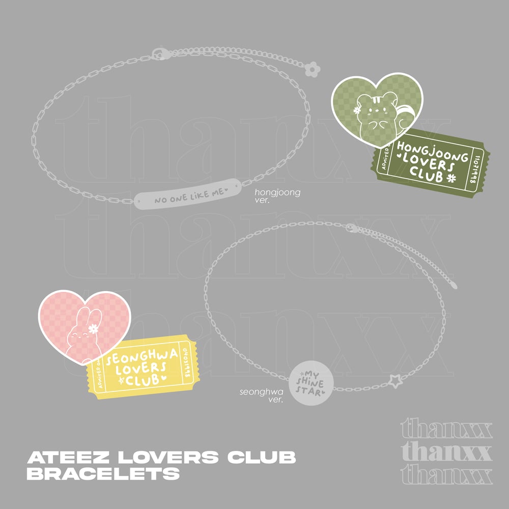 Image of Pre order | ATEEZ LOVERS CLUB BRACELETS