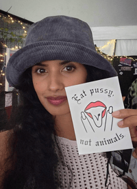 Image 2 of STICKER - Eat pussy, not animals.