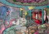 Huis Clos - Lace Embroidered Painting