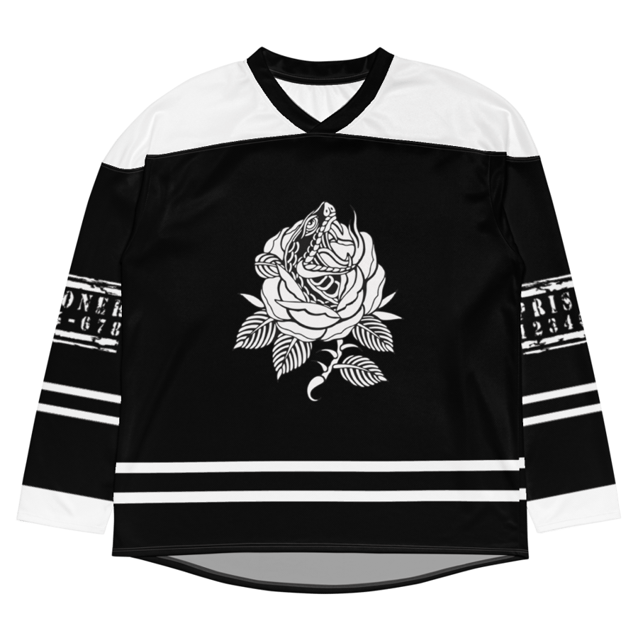 Image of  Officially licensed Leigh rivers edge of darkness Tobias Recycled hockey fan jersey 