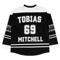 Image 2 of  Officially licensed Leigh rivers edge of darkness Tobias Recycled hockey fan jersey 
