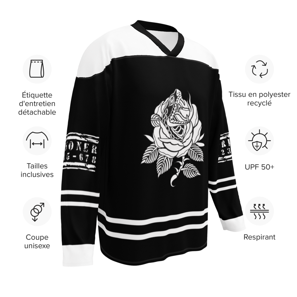 Image of  Officially licensed Leigh rivers edge of darkness Tobias Recycled hockey fan jersey 