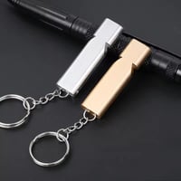 Outdoor Survival Whistle Aluminum Alloy Metal Double-hole High-frequency