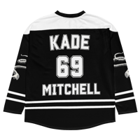 Image 2 of Officially licensed Leigh River's edge of darkness Kade Recycled hockey fan jersey 