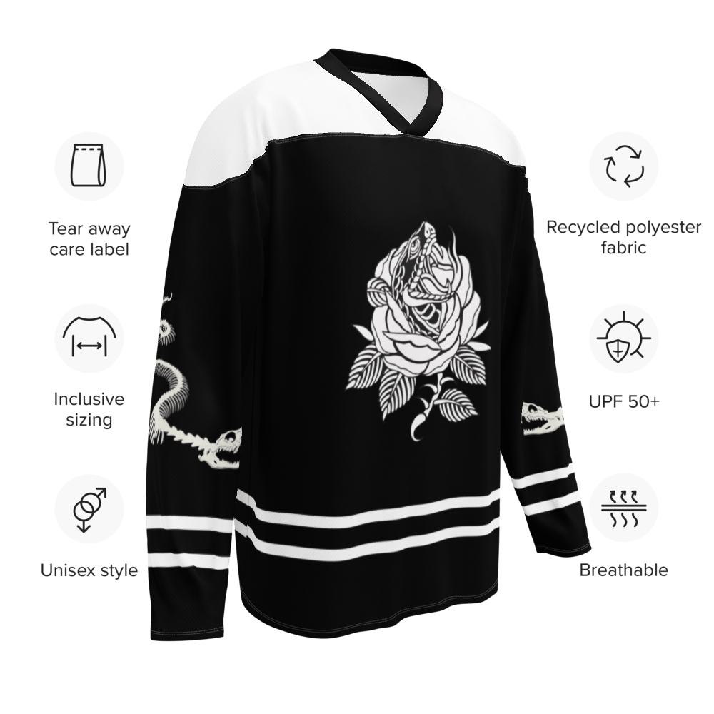 Image of Officially licensed Leigh River's edge of darkness Kade Recycled hockey fan jersey 