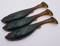 Image 2 of 5" Swimbait Split Belly (3 Pack) Motor Oil