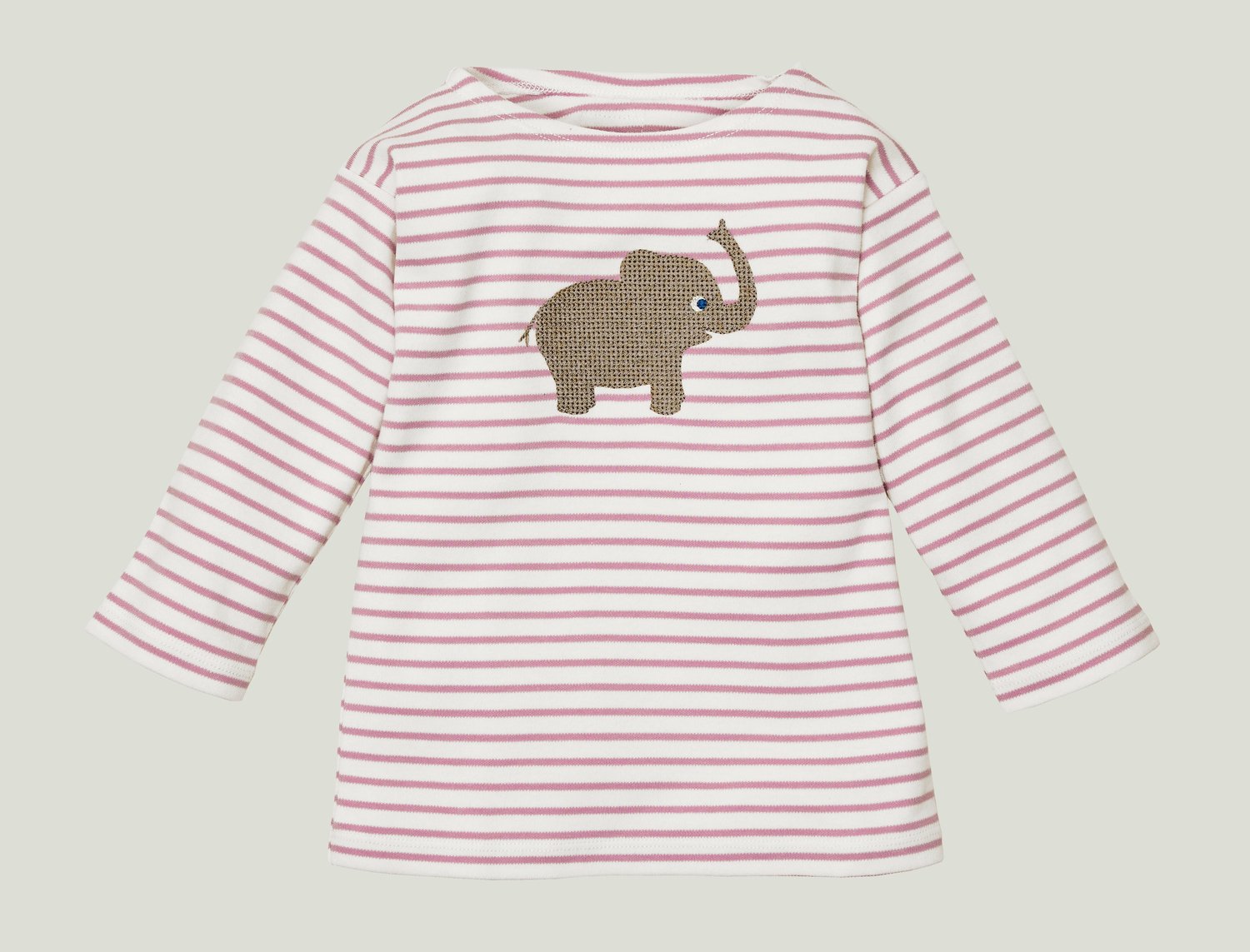 Image of NEU Shirt flieder gestreift mit Elefant (O) Art. 207237