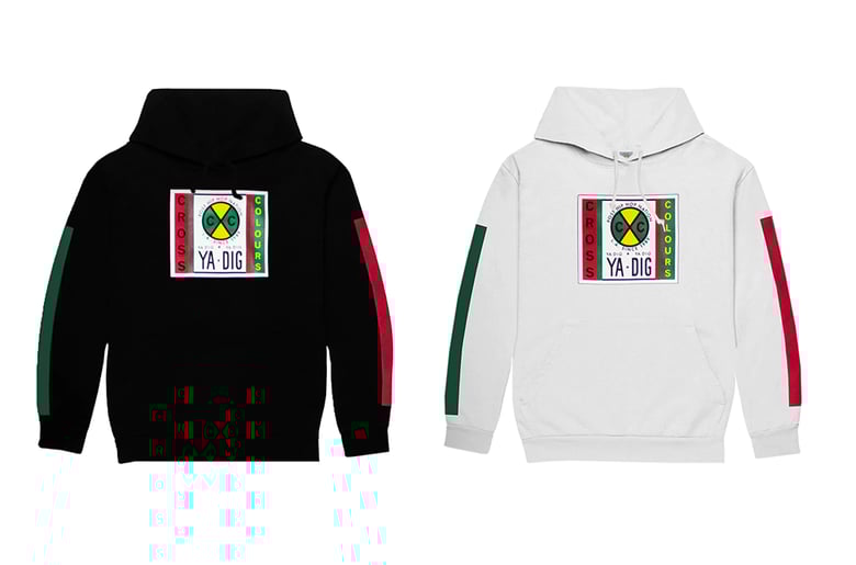 Image of Cross Colours - LABEL LOGO PULLOVER HOODIE