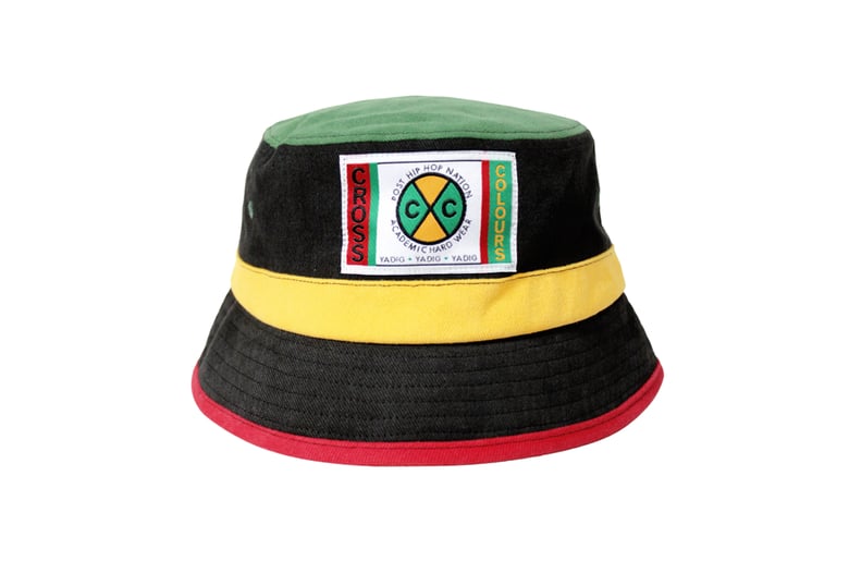 Image of Cross Colours - LABEL COLOR BLOCK BUCKET HAT