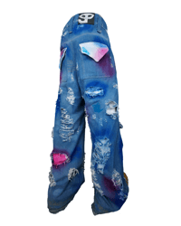Image 2 of RIPPED REVERSIBLE JEANS