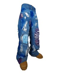 Image 1 of RIPPED REVERSIBLE JEANS
