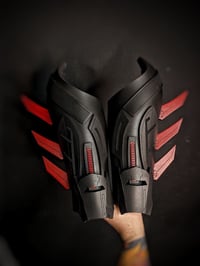 Image 2 of Red hood bracers gauntlets for cosplay