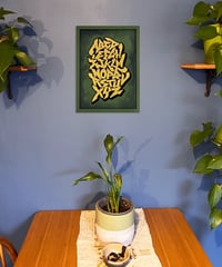 Image 3 of Graffiti Alphabet v3 - 23 Carat Gold Gilded Glass Wall Art