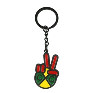 Image of Cross Colours - Peace Logo Keychain