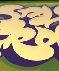 Image 5 of Stay Groovy - Framed Reverse Painted and Gold Gilded Glass