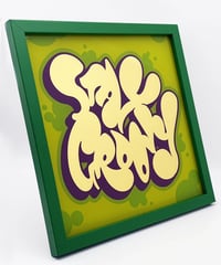 Image 4 of Stay Groovy - Framed Reverse Painted and Gold Gilded Glass
