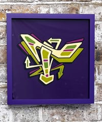 Image 5 of T - Letter - Framed Reverse Painted and Gold Gilded Glass