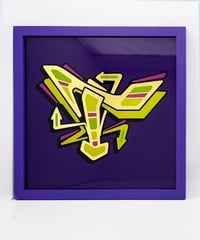 Image 1 of T - Letter - Framed Reverse Painted and Gold Gilded Glass