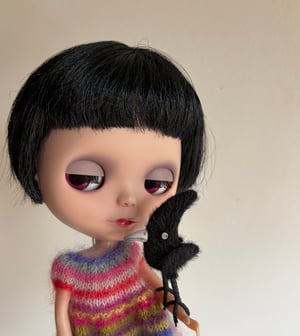Image of Tiny Crested Raven #1