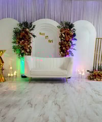 Image 1 of Loveseat white leather 