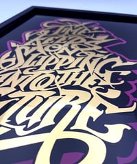 Image 2 of Time Keeps on Slipping into the Future - 23 Carat Gold Gilded Glass Wall Art