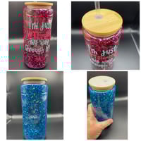 Snowglobe Glass cup (16oz)