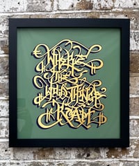Image 5 of Where The Wild Things Roam -  23 Carat Gold Gilded Glass Wall Art