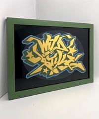 Image 4 of Wild Style - Framed Reverse Painted and Gold Gilded Glass