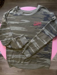 Image 2 of 1 of 1 Somebody Loves Me Reclaimed Camo Crewneck Sweatshirt