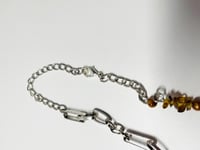 Image 5 of Handmade Abstract Chain and Wire Upcycled Necklace, Unique One of a Kind Spring Nature Inspired N...