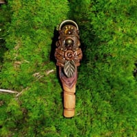 Image 3 of Bronze Leaf Tiger Eyes Wood Necklace