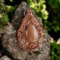 Image 1 of Peachy Peach Moonstone Pendant