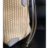 Image 4 of Sac panier BETTY Paille & cuir Sable