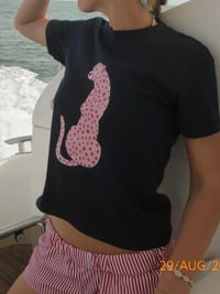 Image 1 of Pink Navy Leopard Tee