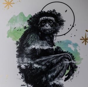 COLLECTOR WHITE-BEARDED GIBBON JUNGLE FACE
