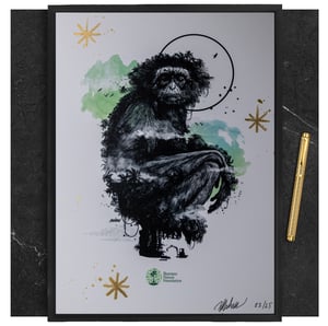 COLLECTOR WHITE-BEARDED GIBBON JUNGLE FACE
