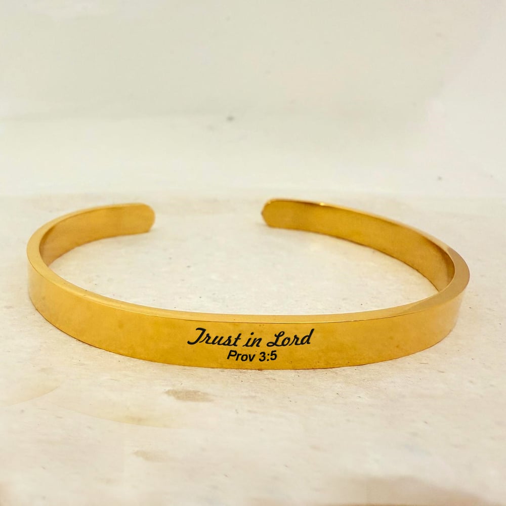 Image of Trust in the Lord Prov 3:5. Bible Verse Bracelet Jewelry for Christians