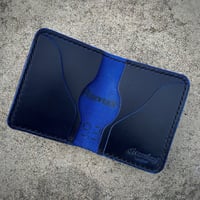 Image 2 of "Artie" Bifold Wallet (Black and Blue)