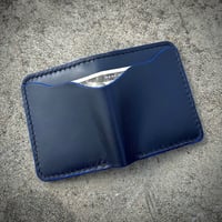 Image 3 of "Artie" Bifold Wallet (Black and Blue)
