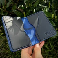 Image 1 of "Artie" Bifold Wallet (Black and Blue)