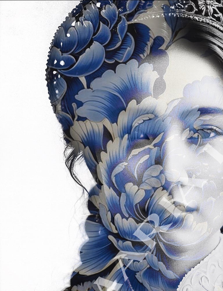 She Echoes Blue limited edition print