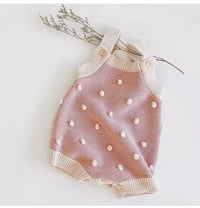 Image 4 of Henley Knit Romper - Cotton Candy 
