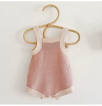 Image 3 of Henley Knit Romper - Cotton Candy 